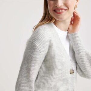 Quince Baby Alpaca- Wool Cropped Cardigan Size Small